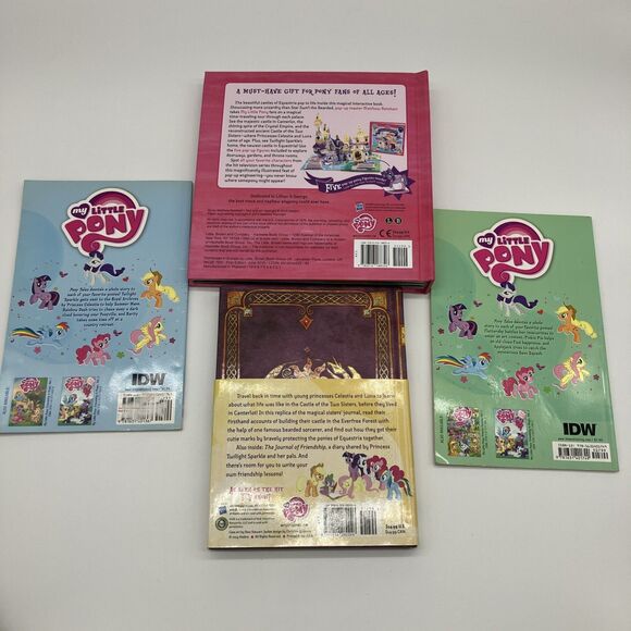 My Little Pony Books Lot Of 4 HCs & Paperbacks Pop Up and Comics Friendship - Picture 3 of 11